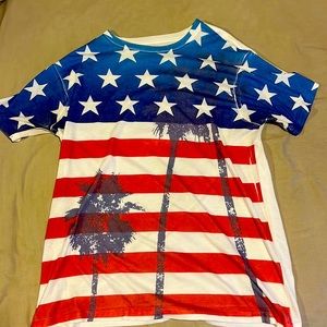 Large American flag Fourth of July Urban Pipeline short sleeve shirt